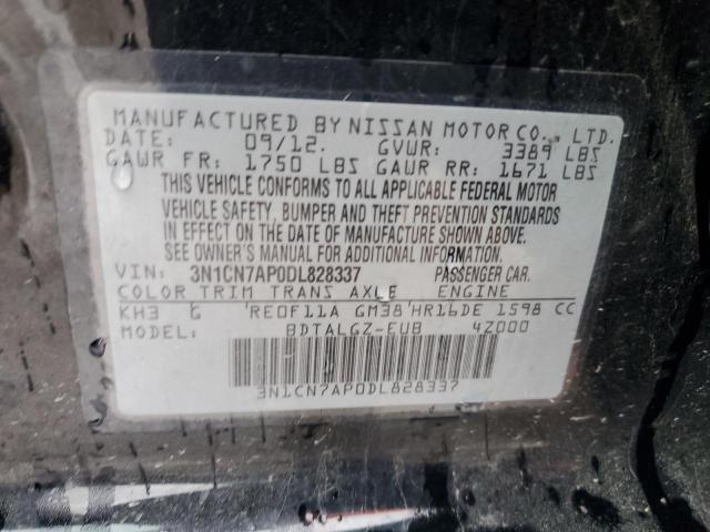 2013 NISSAN VERSA S - 3N1CN7AP0DL828337