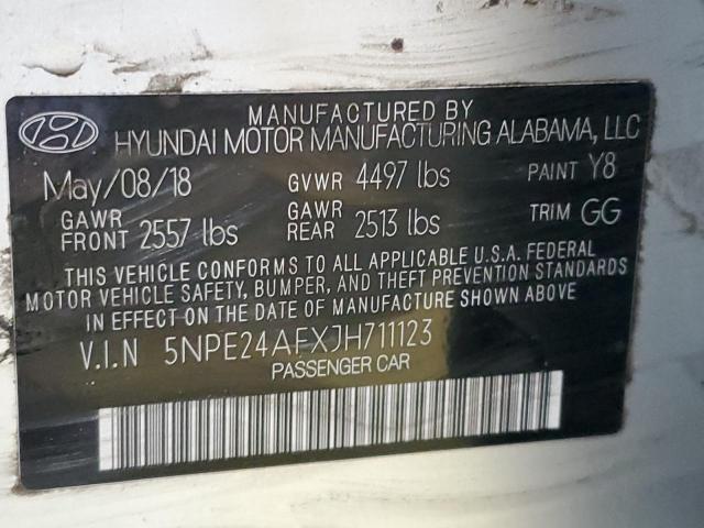 2018 HYUNDAI SONATA SE #3304531437