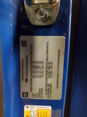 2021 CHEVROLET TAHOE K1500 1GNSKLEDXMR450831