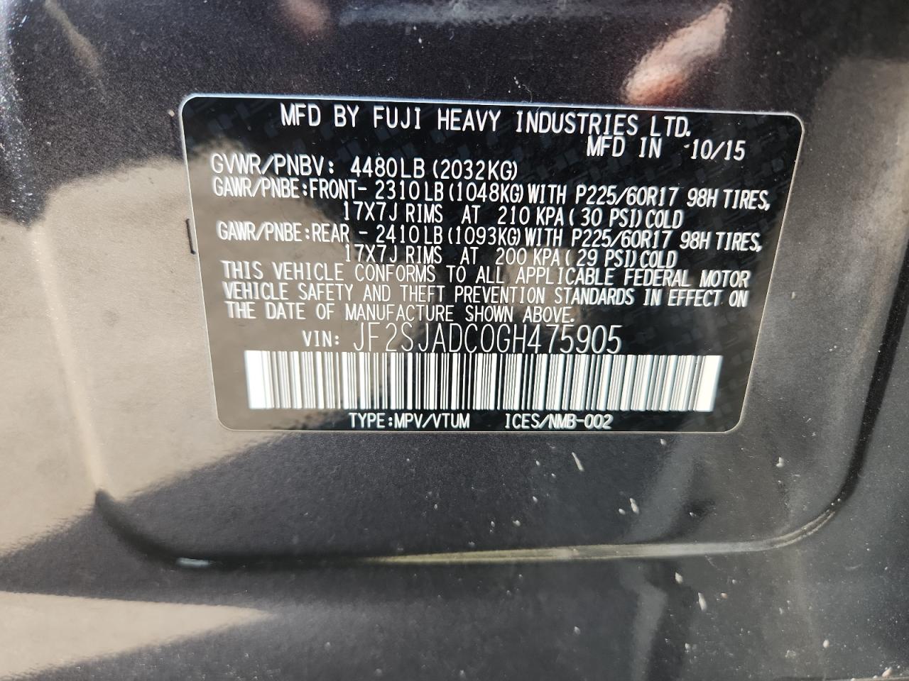 SUBARU FORESTER 2.5I PREMIUM