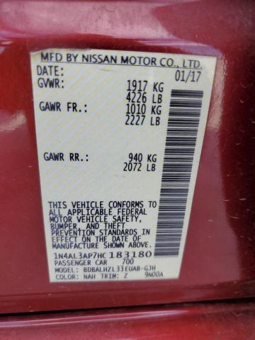 2017 NISSAN ALTIMA 2.5 1N4AL3AP7HC183180