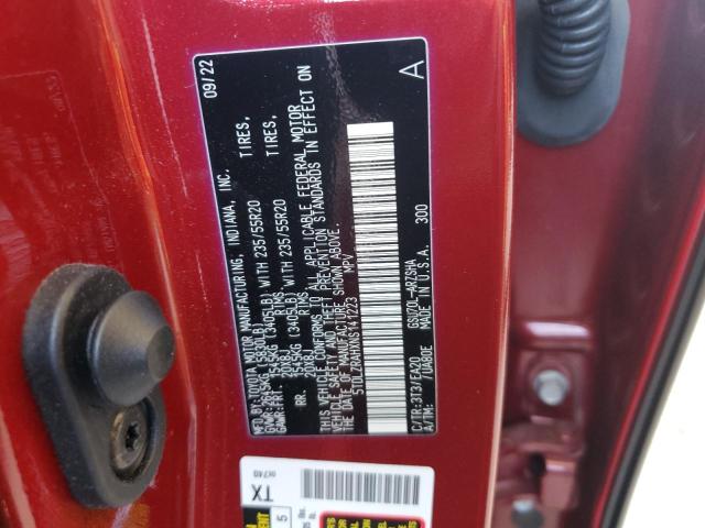 2022 TOYOTA HIGHLANDER XSE 5TDLZRAHXNS141223
