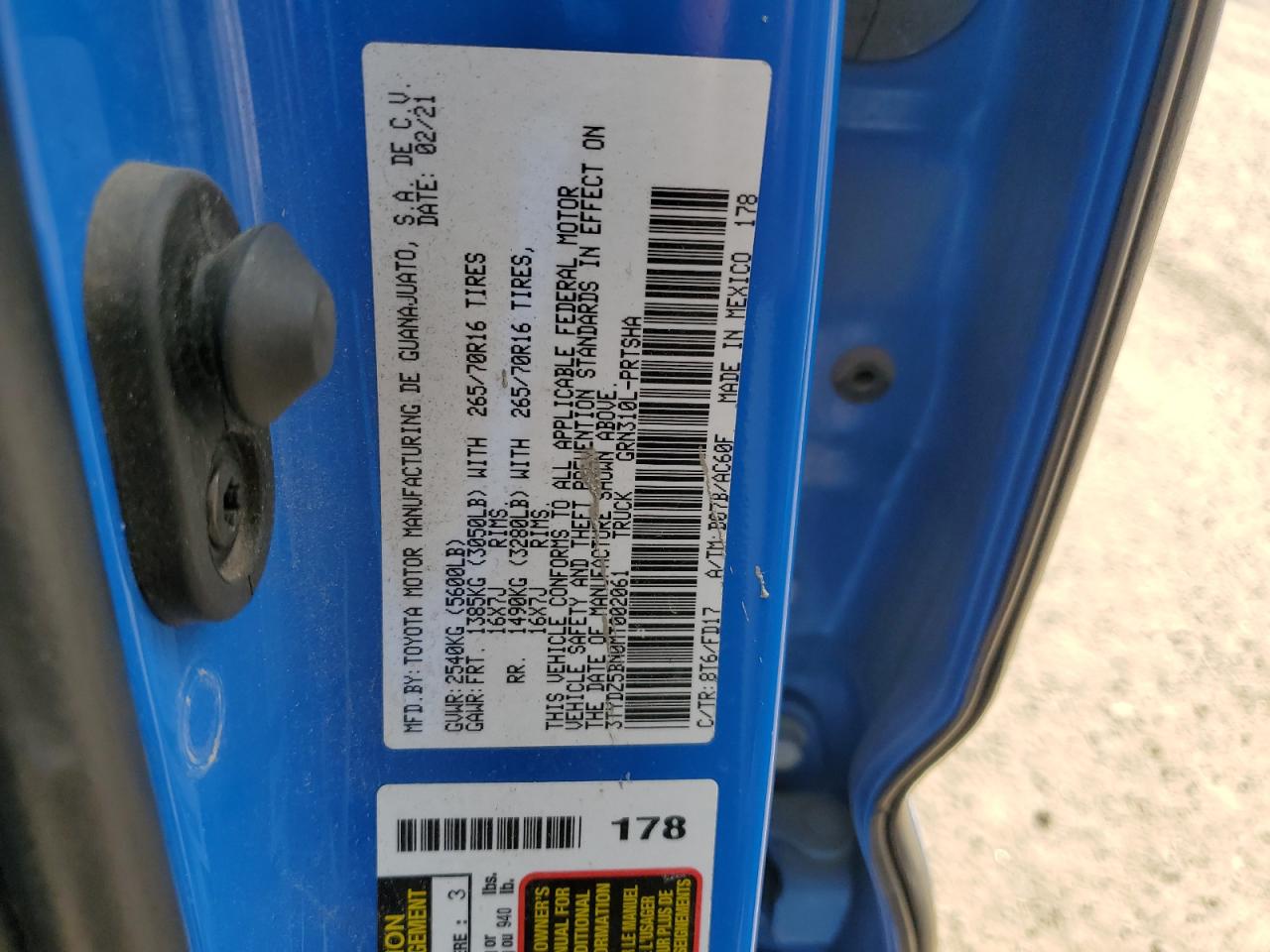 TOYOTA TACOMA DOUBLE CAB