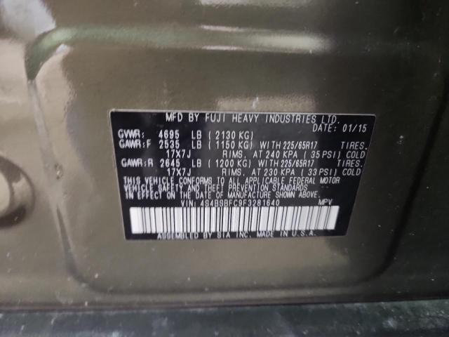 2015 SUBARU OUTBACK 2.5I PREMIUM - 4S4BSBFC9F3281640