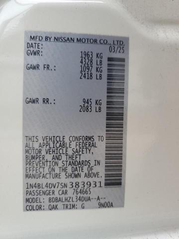 2025 NISSAN ALTIMA SV 1N4BL4DV7SN383931