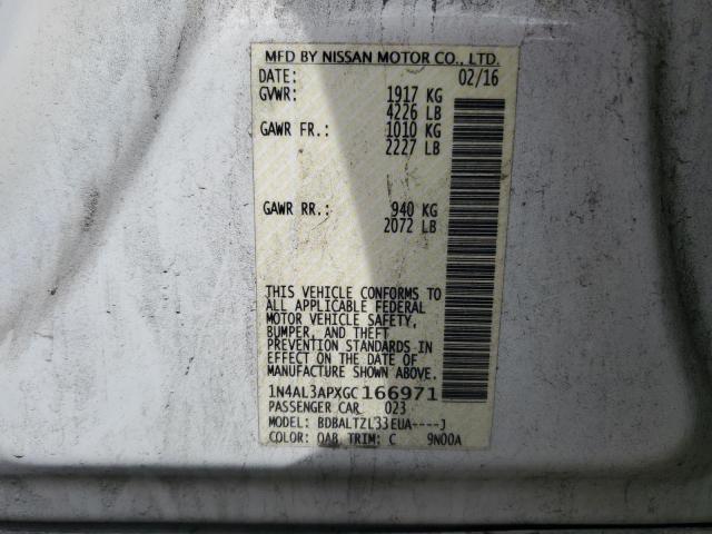 2016 NISSAN ALTIMA 2.5 1N4AL3APXGC166971