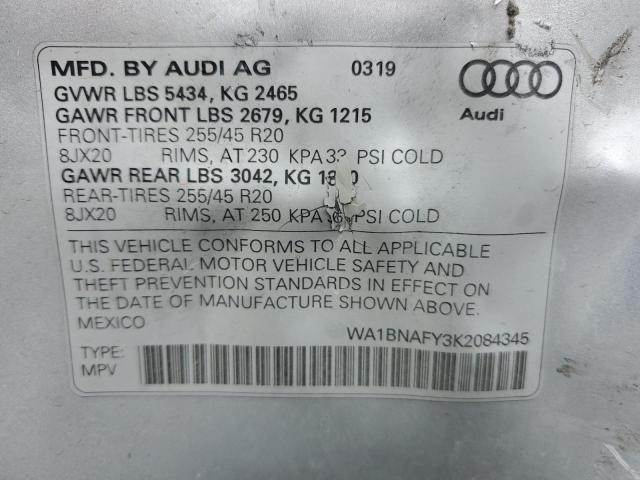2019 AUDI Q5 PREMIUM - WA1BNAFY3K2084345