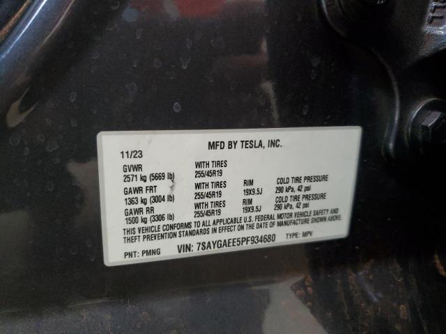 2023 TESLA MODEL Y 7SAYGAEE5PF934680