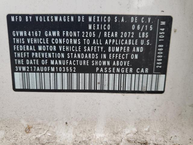 2010 VOLKSWAGEN GOLF - 3VW217AU0FM103552