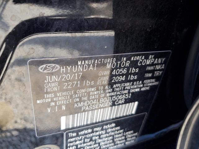 2018 HYUNDAI ELANTRA SP KMHD04LB0JU506651