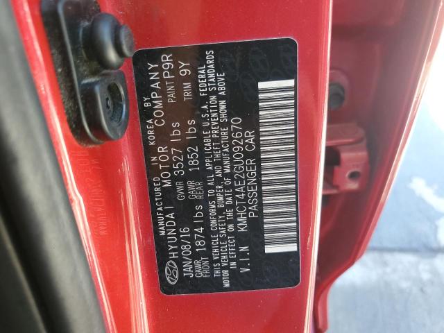 2016 HYUNDAI ACCENT SE KMHCT4AE2GU092670