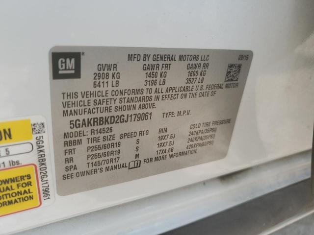 2016 BUICK ENCLAVE 5GAKRBKD2GJ179061