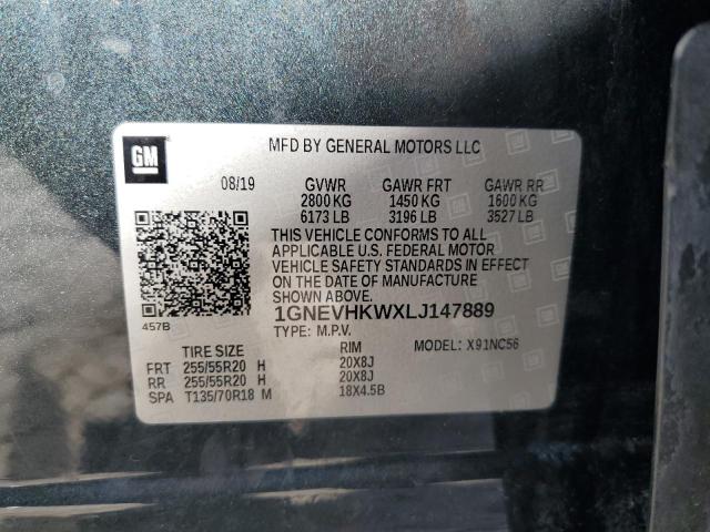 2020 CHEVROLET TRAVERSE LT 1GNEVHKWXLJ147889