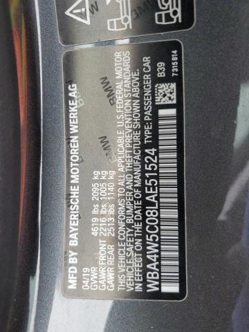 2020 BMW 430XI WBA4W5C08LAE51524