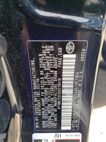 2016 TOYOTA AVALON XLE 4T1BK1EB3GU218418