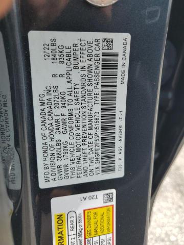 2023 HONDA CIVIC SPOR 2HGFE2F53PH515673