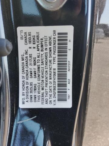 2015 HONDA CIVIC SI 2HGFB6E55FH706818
