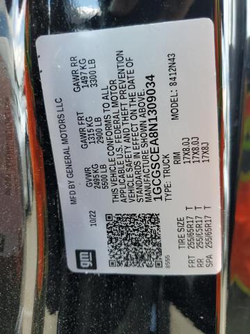 2022 CHEVROLET COLORADO L - 1GCGSCEA8N1309034