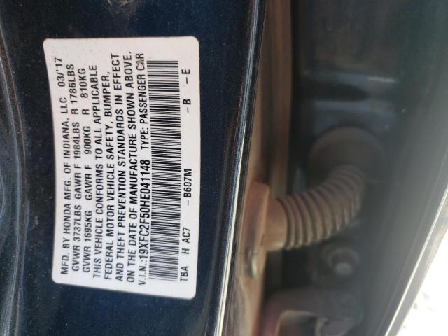 2017 HONDA CIVIC LX 19XFC2F50HE041148