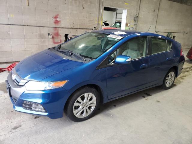 HONDA INSIGHT EX 2013 blue hatchbac hybrid engine JHMZE2H72DS002654 photo #1