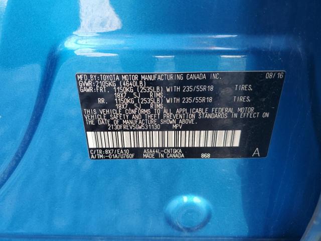 2016 TOYOTA RAV4 LIMIT 2T3DFREV5GW531130