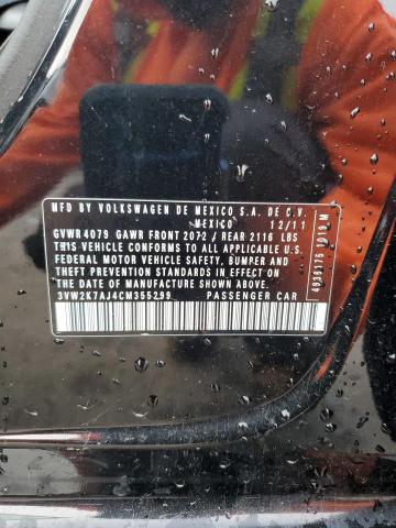 2012 VOLKSWAGEN JETTA BASE - 3VW2K7AJ4CM355299