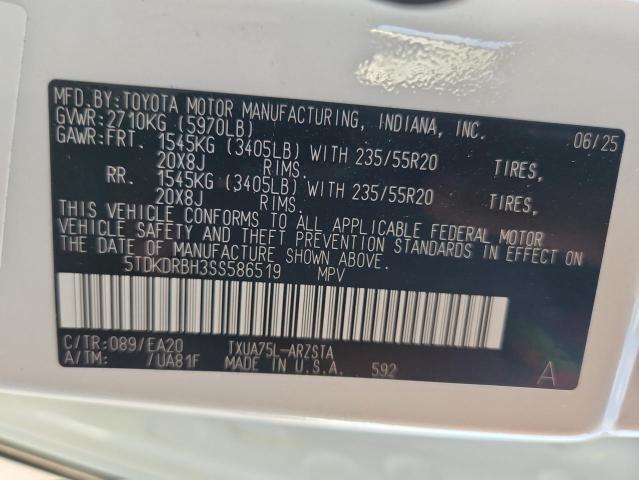 2025 TOYOTA HIGHLANDER #3298260030