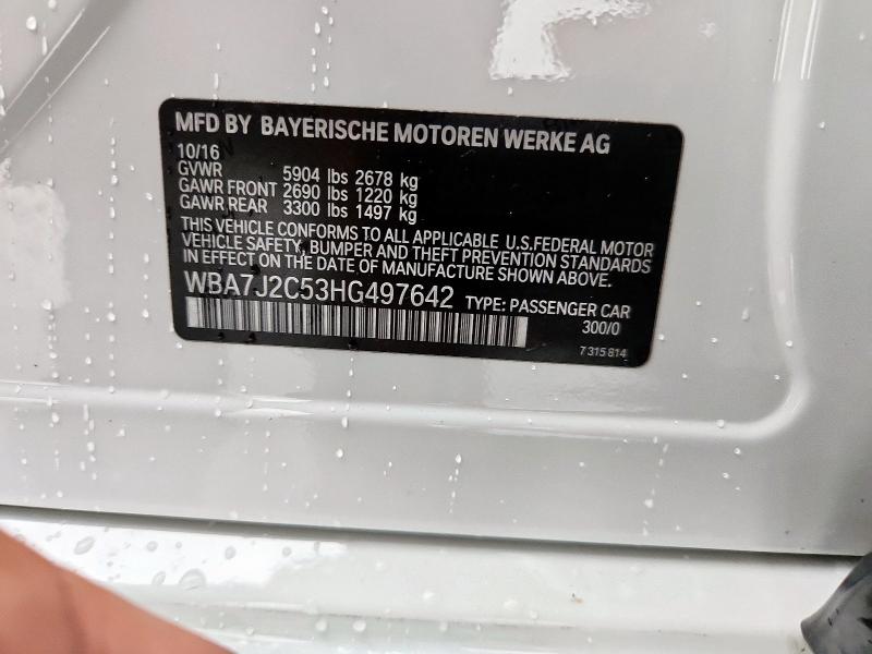 2017 BMW 740 XE WBA7J2C53HG497642