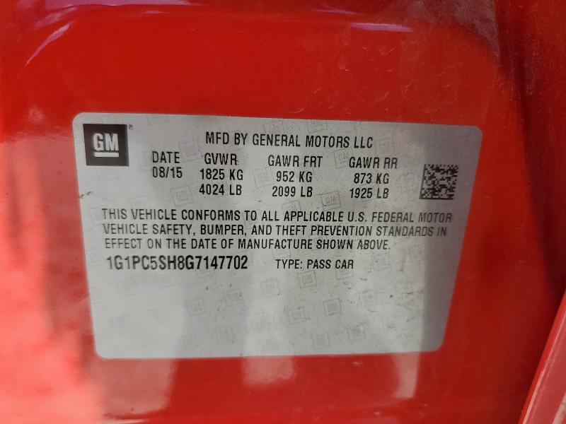2016 CHEVROLET CRUZE LIMI 1G1PC5SH8G7147702