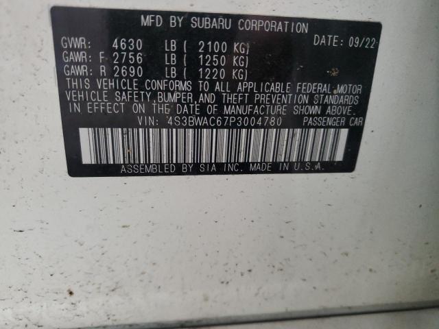 2023 SUBARU LEGACY PRE 4S3BWAC67P3004780