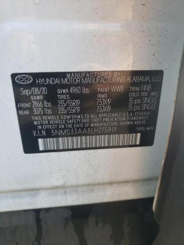 2020 HYUNDAI SANTA FE S 5NMS33AA8LH275919