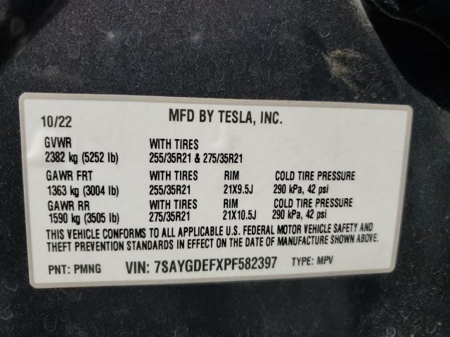 2023 TESLA MODEL Y 7SAYGDEFXPF582397