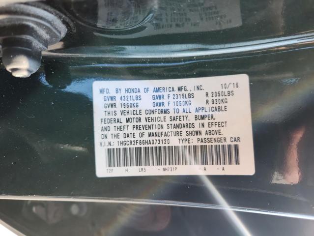 2017 HONDA ACCORD EXL 1HGCR2F86HA073120