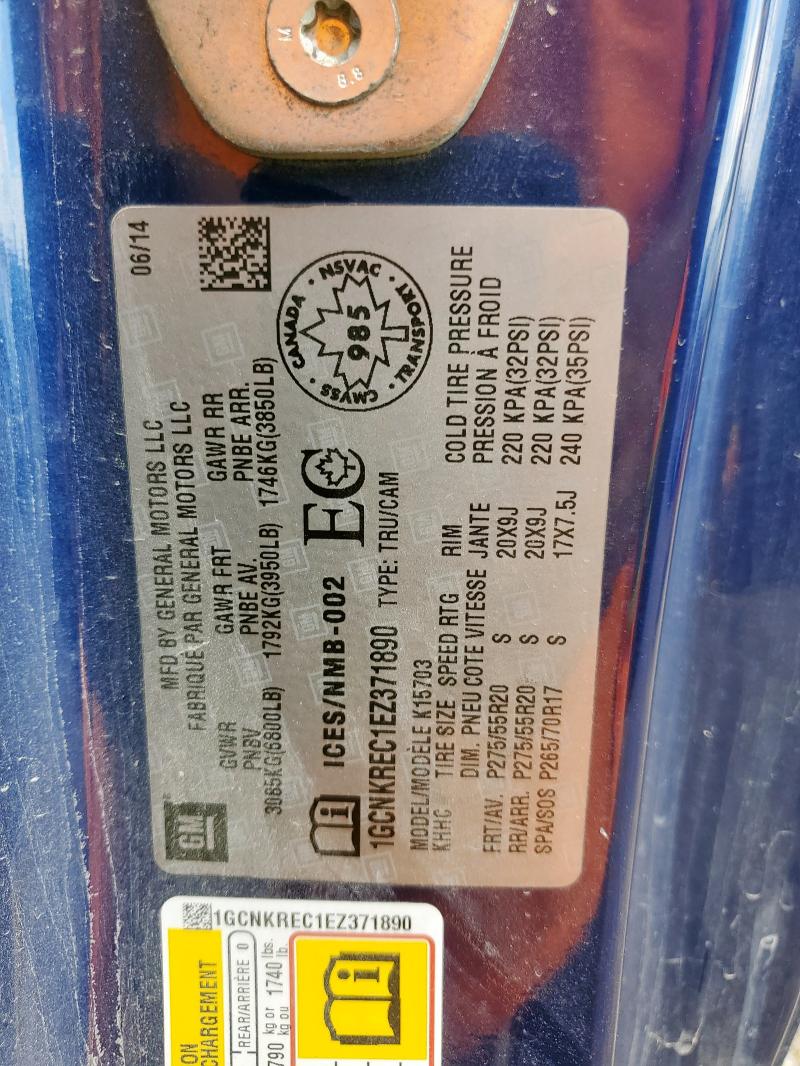 2014 CHEVROLET SILVERADO #3274845140