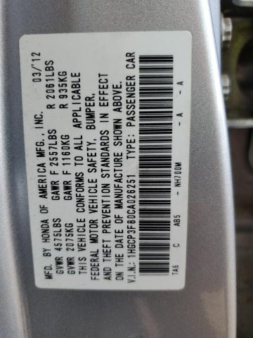 2012 HONDA ACCORD EXL - 1HGCP3F80CA026251