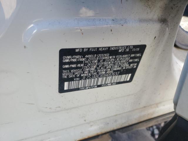 2016 SUBARU FORESTER 2.5I JF2SJABCXGH482637