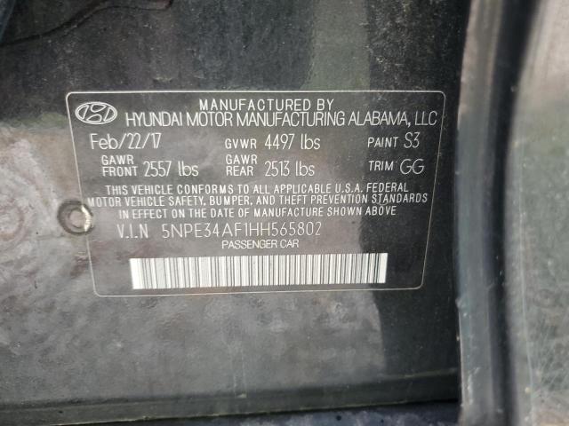 2017 HYUNDAI SONATA SPO 5NPE34AF1HH565802