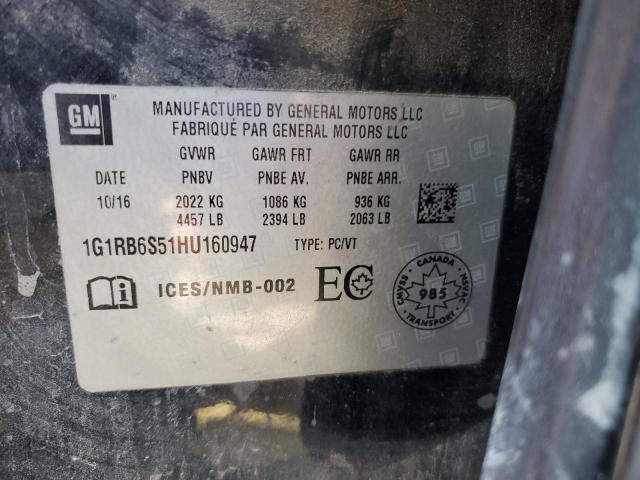 2017 CHEVROLET VOLT PREMI 1G1RB6S51HU160947