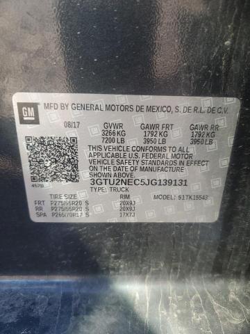 2018 GMC SIERRA K15 3GTU2NEC5JG139131