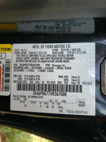 2013 FORD FUSION S #3240105508