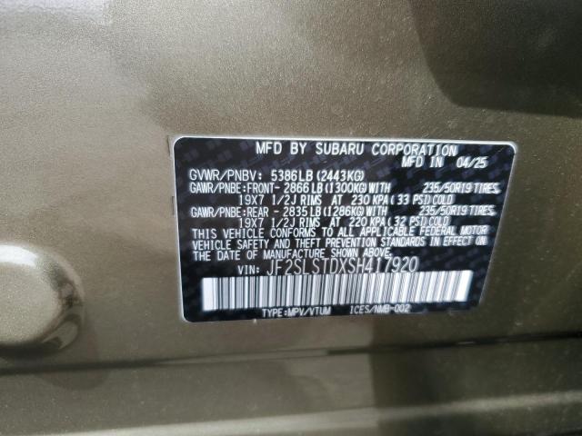 2025 SUBARU FORESTER TOURING JF2SLSTDXSH417920