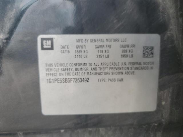 2015 CHEVROLET CRUZE LT 1G1PE5SB5F7263492