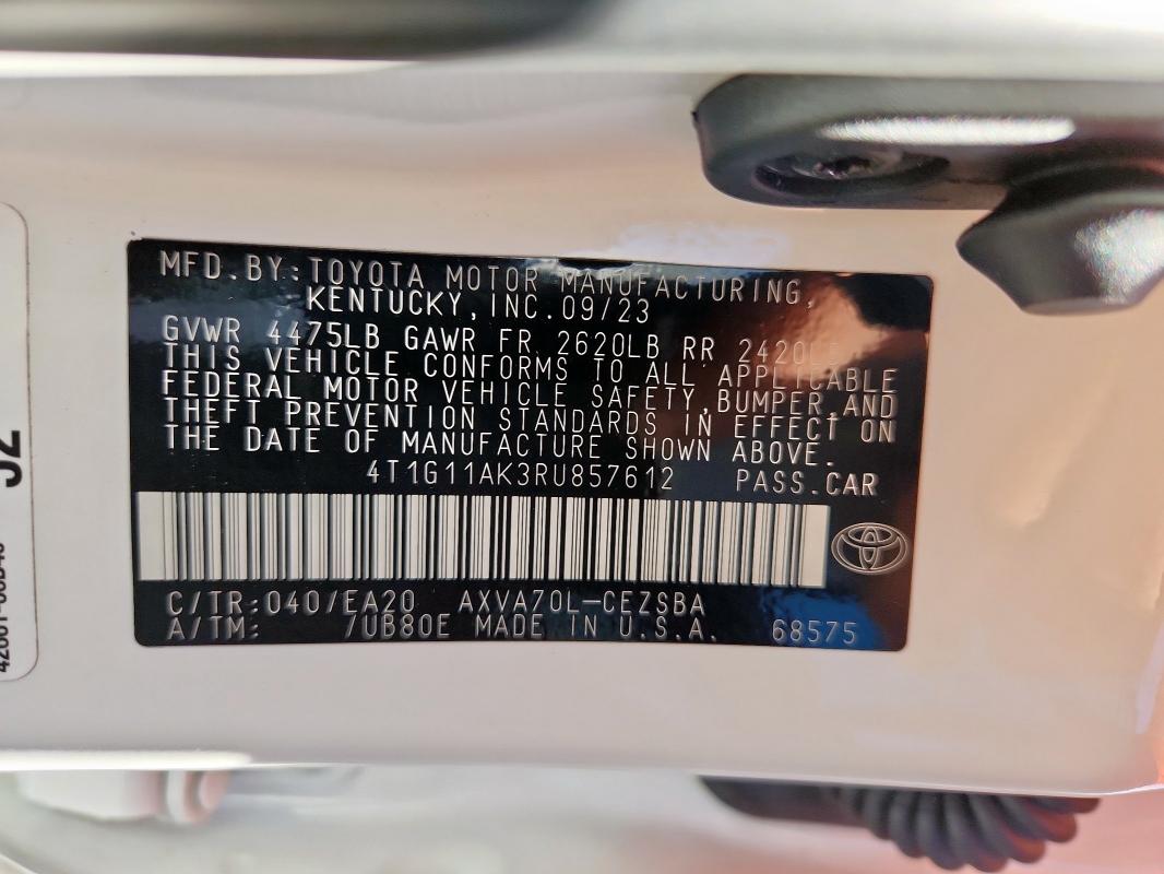 2024 TOYOTA CAMRY SE N - 4T1G11AK3RU857612