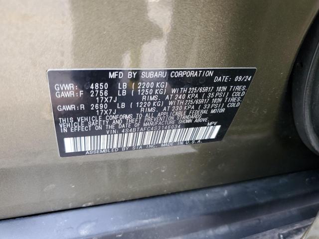 2025 SUBARU OUTBACK PR 4S4BTAFC4S3146034