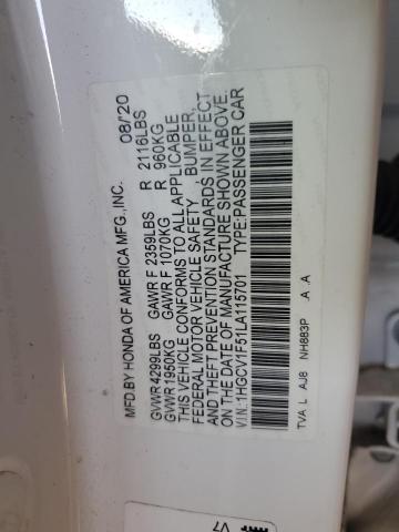 2020 HONDA ACCORD EXL - 1HGCV1F51LA115701