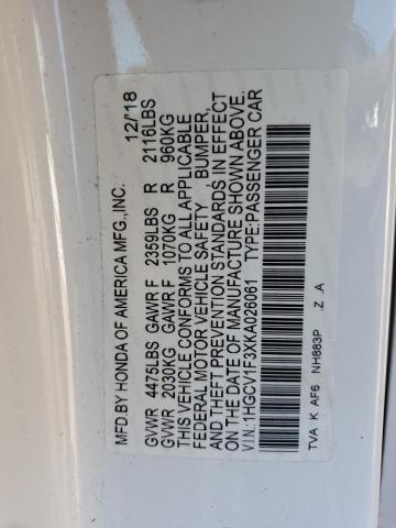 2019 HONDA ACCORD SPO 1HGCV1F3XKA026061