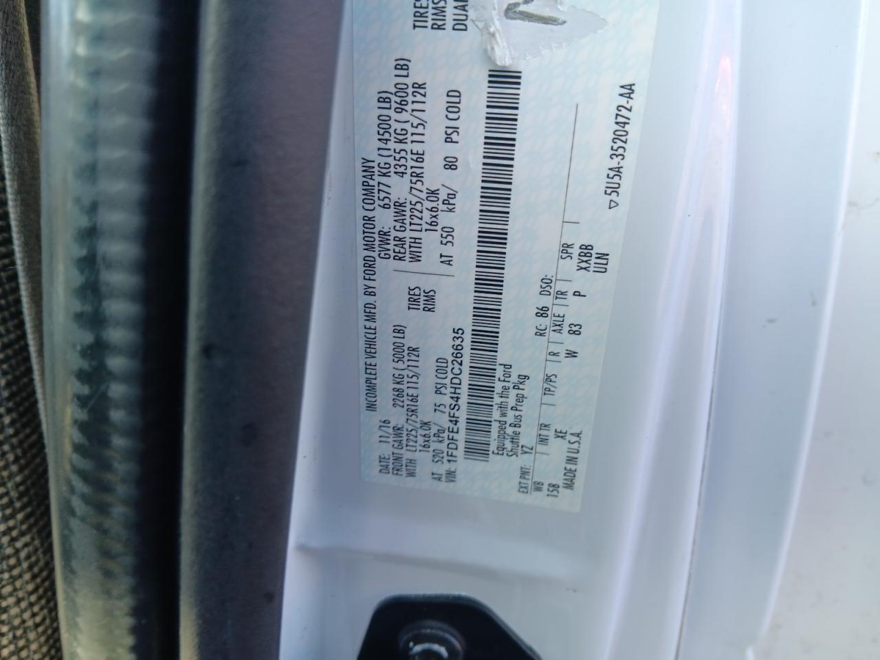 FORD ECONOLINE E450 SUPER DUTY CUTAWAY VAN