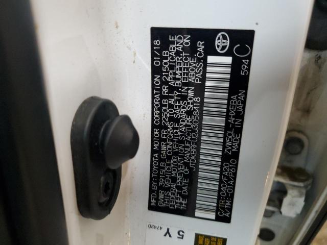 2018 TOYOTA PRIUS JTDKBRFU2J3058418