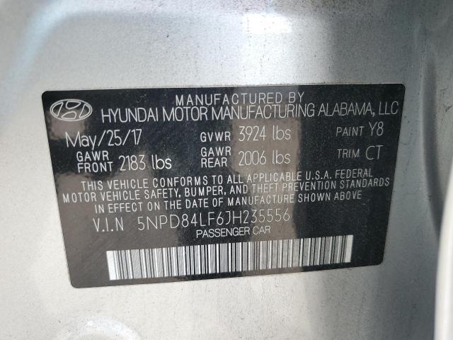 2018 HYUNDAI ELANTRA SE 5NPD84LF6JH235556