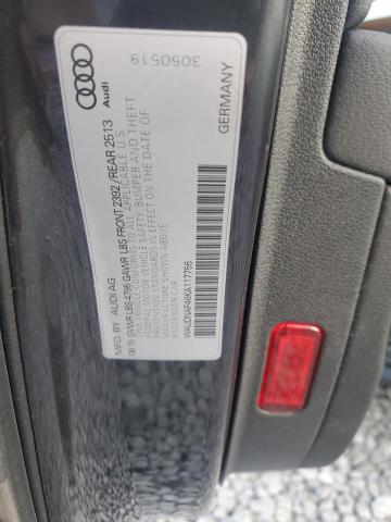 2019 AUDI A4 PREMIUM WAUDNAF46KA117756